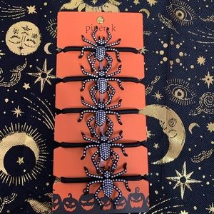 Rhinestone Spider Ponytail Holders - NEW